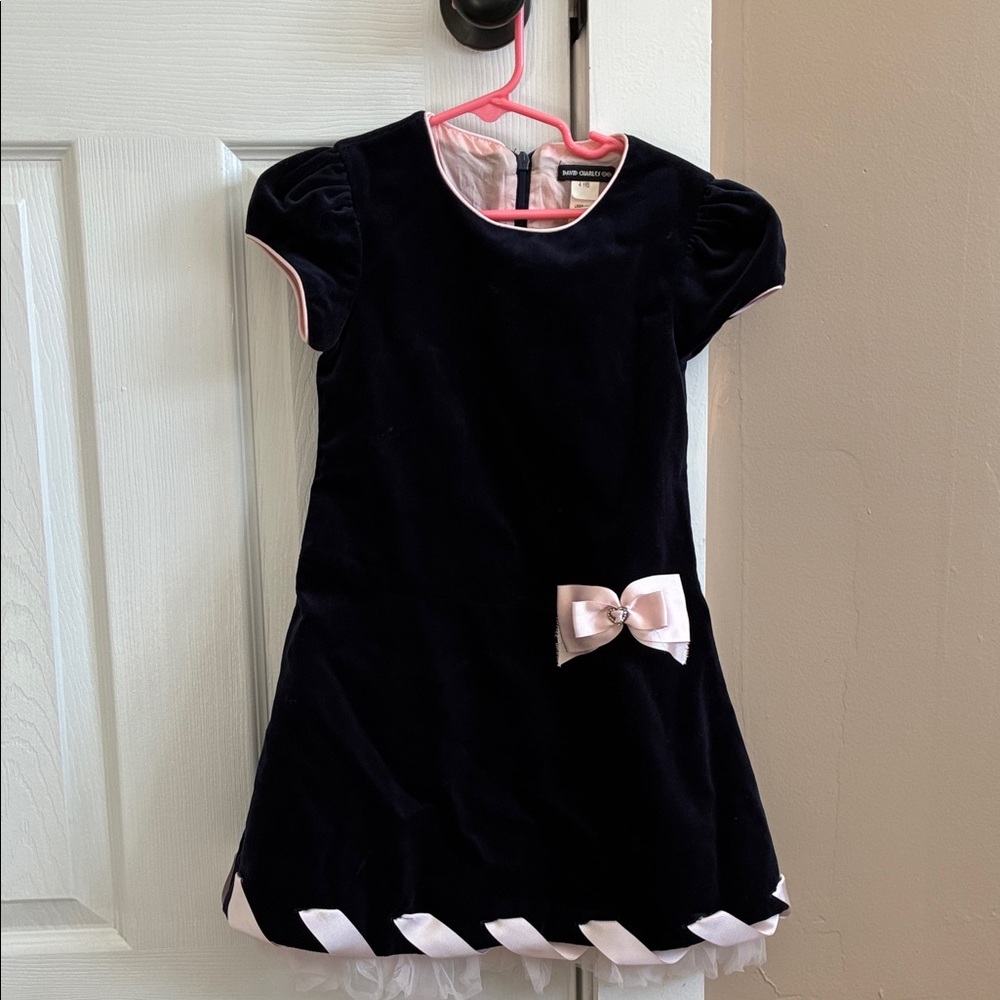 David Charles Velvet Navy Blue dress